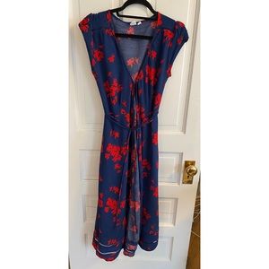 Gap - Floral Wrap Front Midi Dress